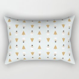 Snowmen and Trees Rectangular Pillow