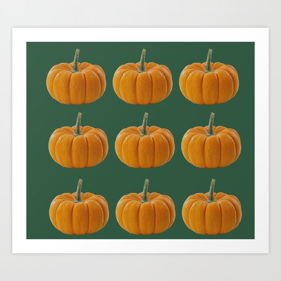 pumpkin pattern Art Print