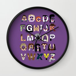 Horror Icon Alphabet Wall Clock