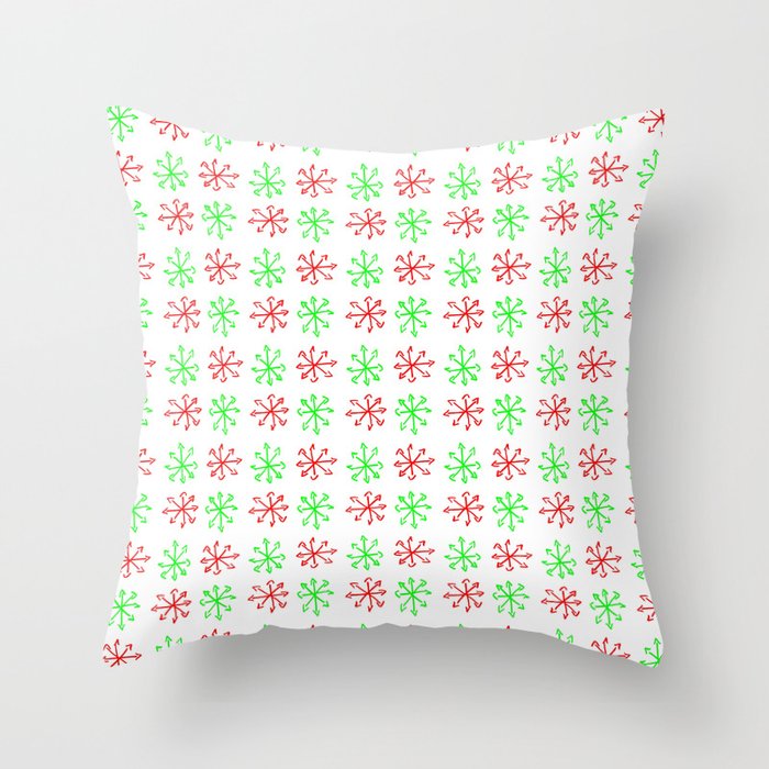 Arrows 1 - green and red Throw Pillow
