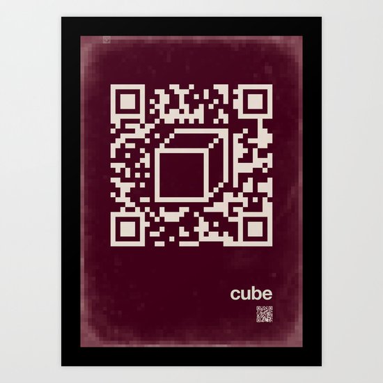 QR cube Art Print