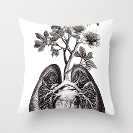 Flourishing Lungs Throw Pillow