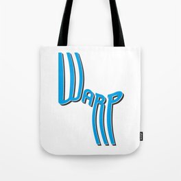 Warp Drop Shadow Typography (Cyan) Tote Bag