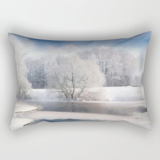 White silence Rectangular Pillow