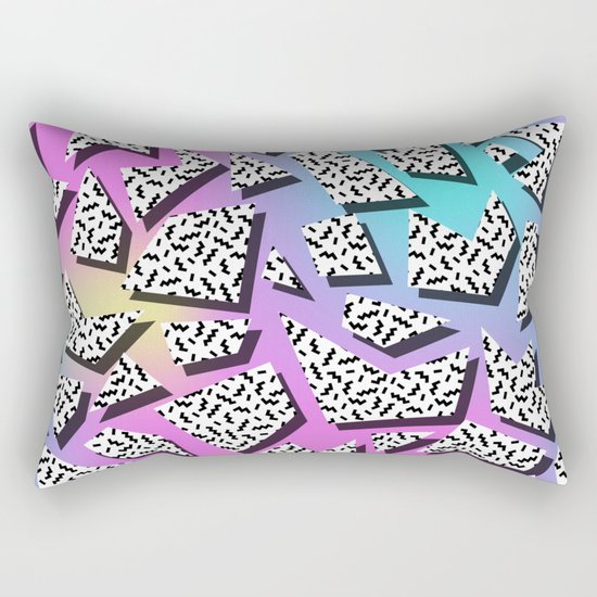 Pattern in memphis style with geometric shapes Rectangular Pillow