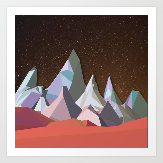 Night Mountains No. 30 Art Print