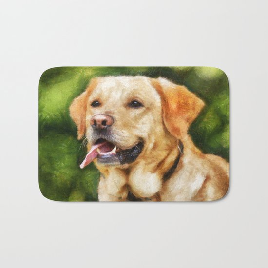 Golden Labrador Bath Mat