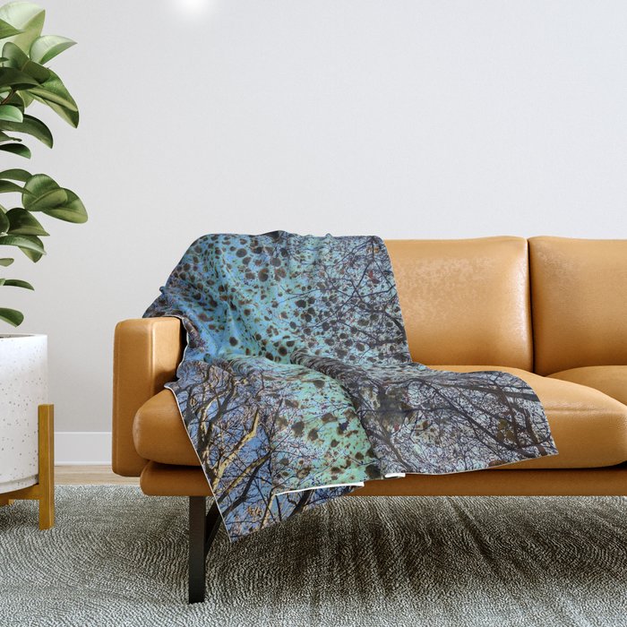 Branches And Marble Throw Blanket