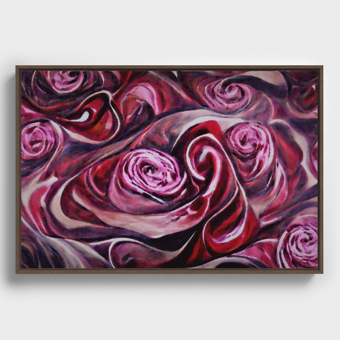 Deep Rose Framed Canvas