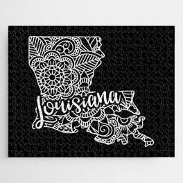 Louisiana State Mandala USA America Pretty Floral Jigsaw Puzzle