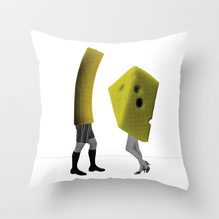 Because she's the cheese and I'm the macaroni Throw Pillow