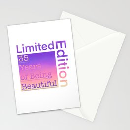35 Year Old Gift Gradient Limited Edition 35th Retro Birthday Stationery Cards