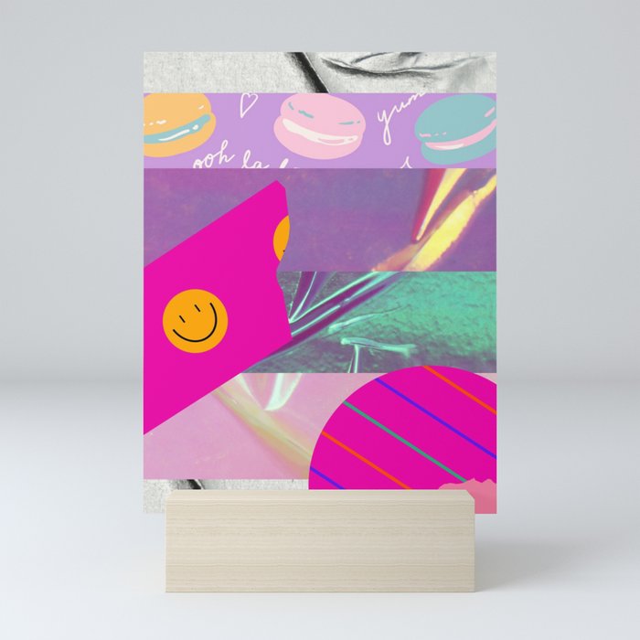 Pink Washi Tape Design  Mini Art Print