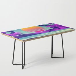 Seaside Relaxing Sunset Synthwave Coffee Table