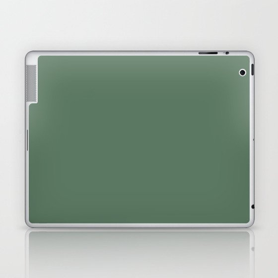 Dark Green Solid Color Pantone Comfrey 18-6216 TCX Shades of Green Hues Laptop & iPad Skin
