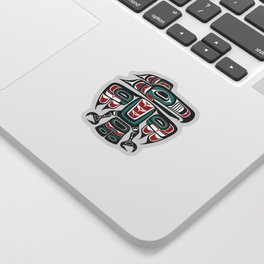 Haida Tlingit Native Raven Totem Sticker