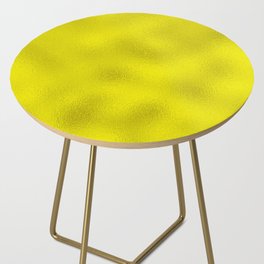 Yellow Neon Glass Foil Modern Collection Side Table