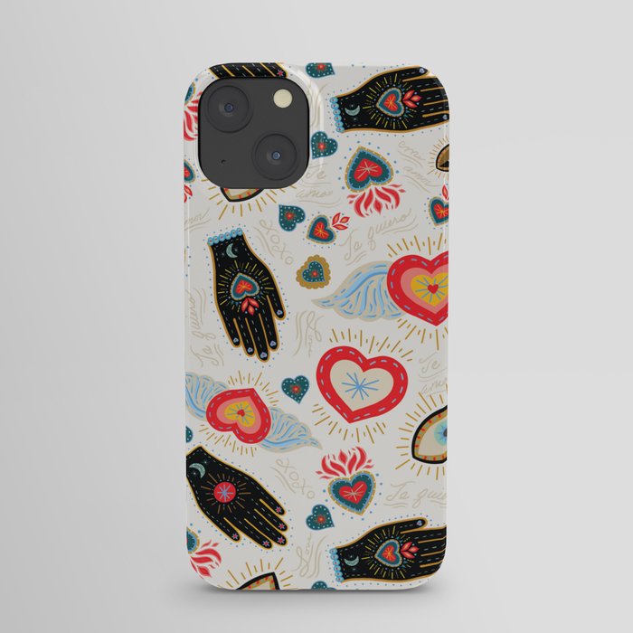 Milagro Love Hearts - White iPhone Case