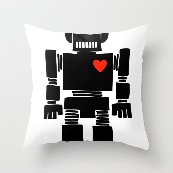 Loverbot Throw Pillow