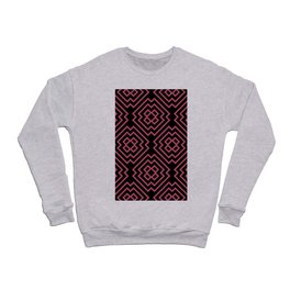 Black and Dark Pink Ornamental Shape Pattern 6 - Diamond Vogel 2022 Popular Colour Obsession 1130 Crewneck Sweatshirt