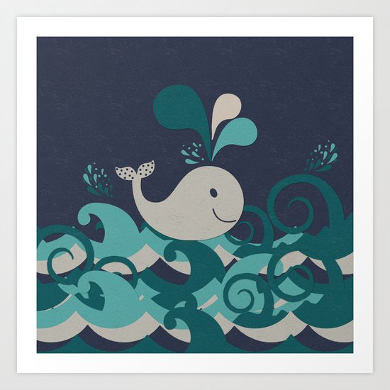 A Whale Of A Time Art Print