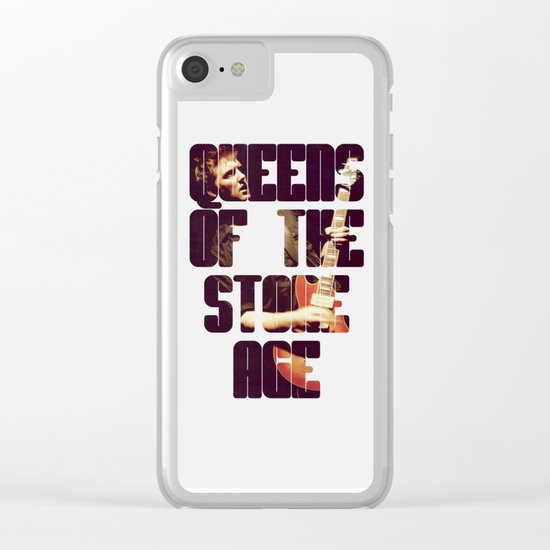 Queens Of The Stone Age QOTSA Font Josh Homme Guitar Clear iPhone Case