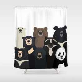 Bear family portrait Shower Curtain