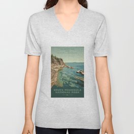 Bruce Peninsula National Park V Neck T Shirt