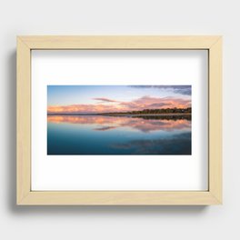 Cloudy seascape panorama Recessed Framed Print