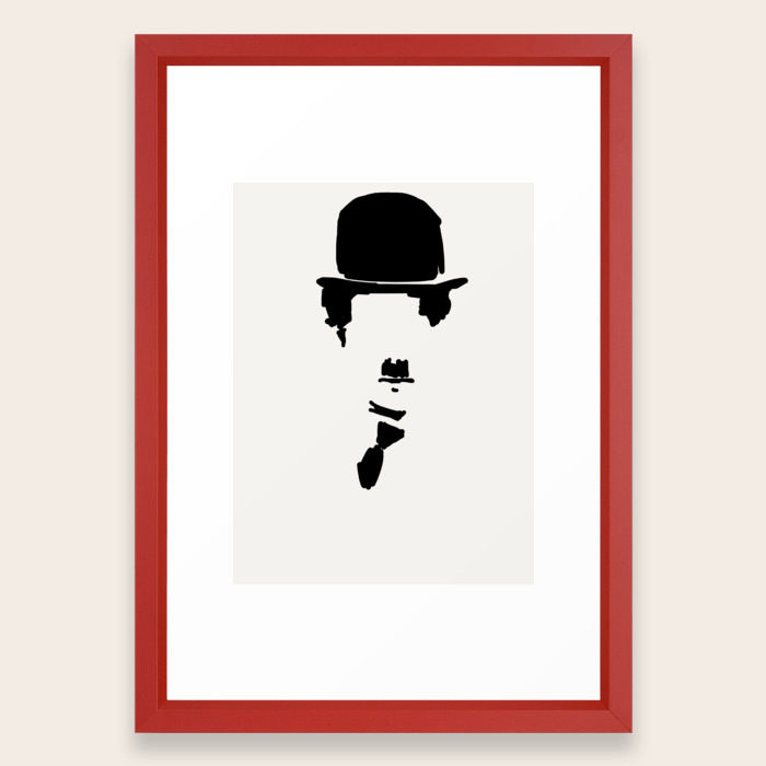 30 Charlie Chaplin His Hat Tie And Mustache Framed Art Print By Oracleartist Society6