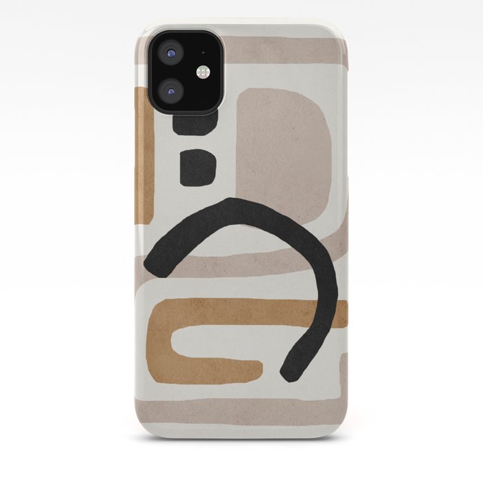 Abstract Shapes Art Mid Century Modern Art Iphone Case By