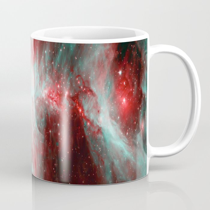 Orion Nebula Red Aqua Coffee Mug