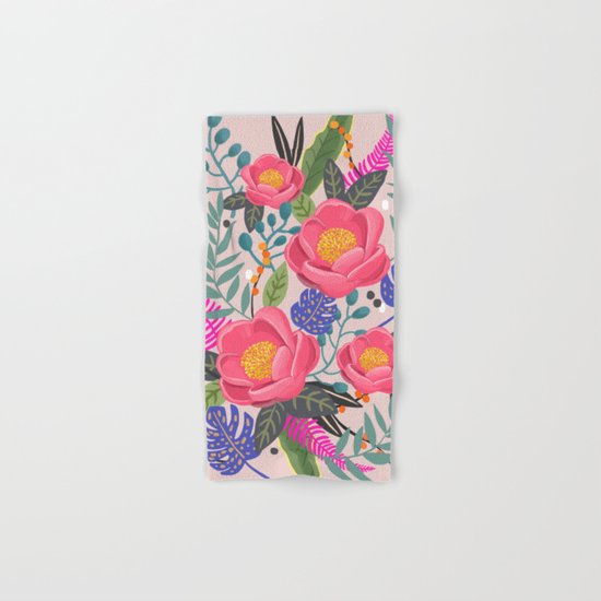 Romantic Blossom, flower print, floral print Hand & Bath Towel