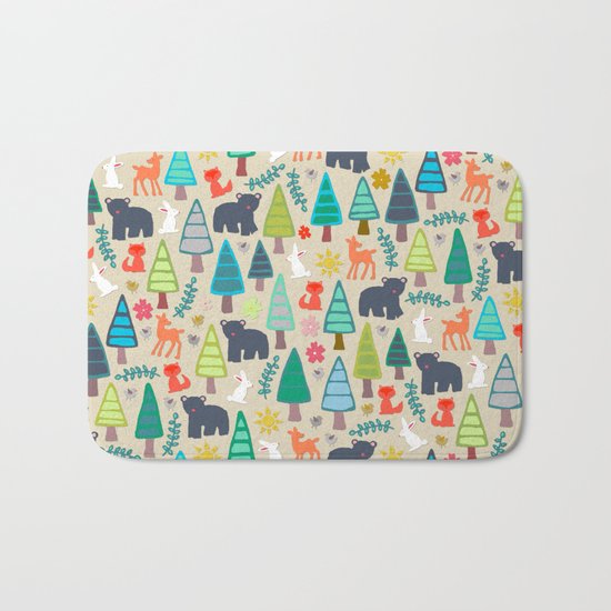 summer woodland Bath Mat
