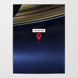 You are here: Cassini, Pale Blue Dot Poster