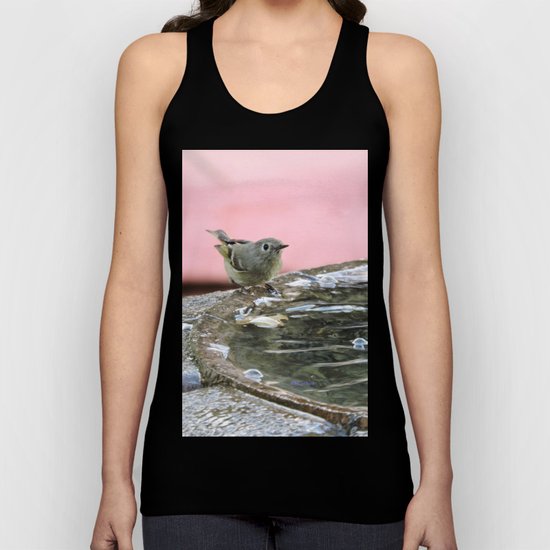 Kinglet at the Basin Rim Unisex Tank Top