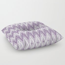 Purple and White Striped Chevron Pattern Pairs Coloro 2022 Popular Color Lavender Silk 138-48-19 Floor Pillow