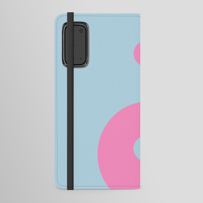 Vintage Pink And Blue Colorful Yin Yang Android Wallet Case