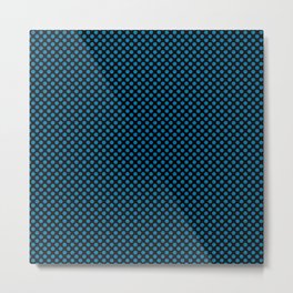 Black and Methyl Blue Polka Dots Metal Print | Methylblue, Graphicdesign, Other, Retrochic, Pattern, Populartrendingcolors, Teal, Polkadots, Pantonecolor, Stunningfashionstyle 