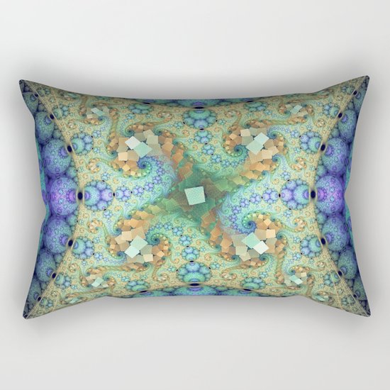 Never ending patterns with spirals and orbs Rectangular Pillow