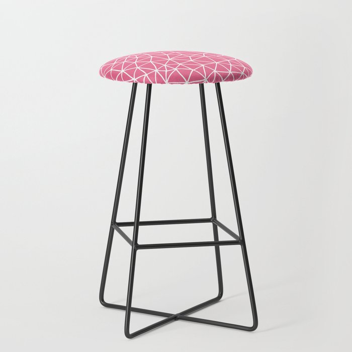 Connectivity - White on Pink Bar Stool