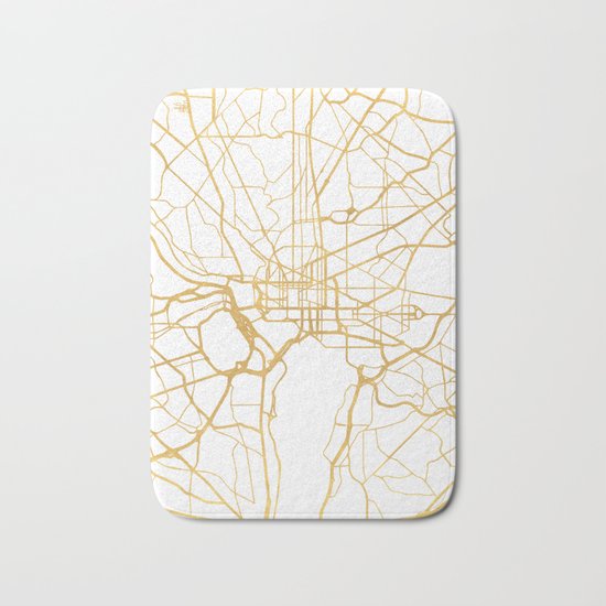 WASHINGTON D.C. DISTRICT OF COLUMBIA CITY STREET MAP ART Bath Mat