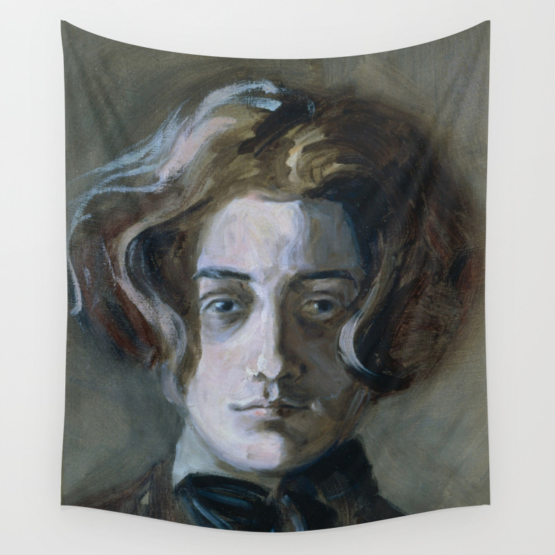 Egon Schiele Self Portrait With Long Hair Wall Tapestry By Alexandra Arts Society6