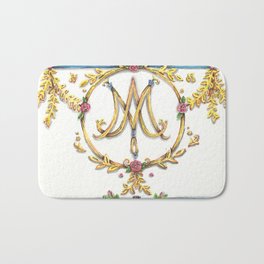 Marie Antoinette Sigil Bath Mat | Painting, Queen, Marieantoinette, Handpainted, History, Watercolor, Typography, Royal, Princess, Versailles 