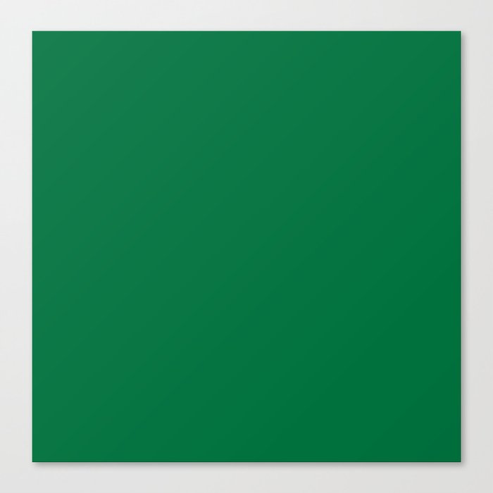 Dartmouth Green Solid Color Canvas Print
