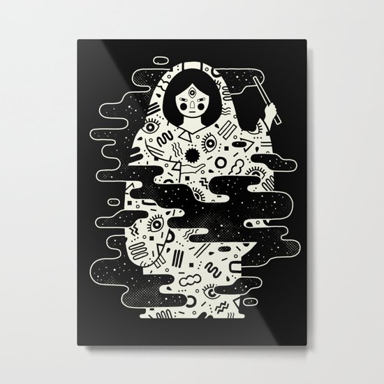 The Magician: Black Magic Metal Print