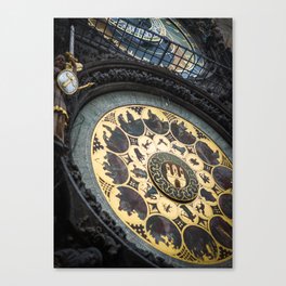 Prague astronomical clock Canvas Print