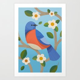 Bluebird of Happiness Art Print
