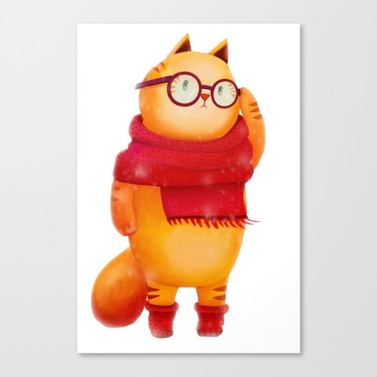 Smart cat Canvas Print