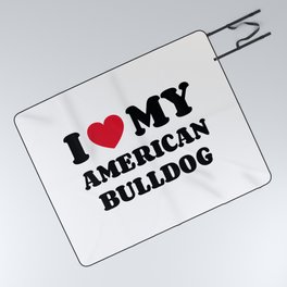 American Bulldog Picnic Blanket